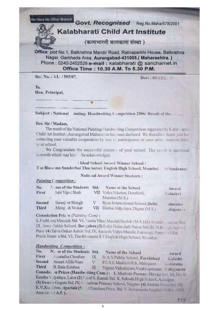 Kalabharati result 2006 page 3